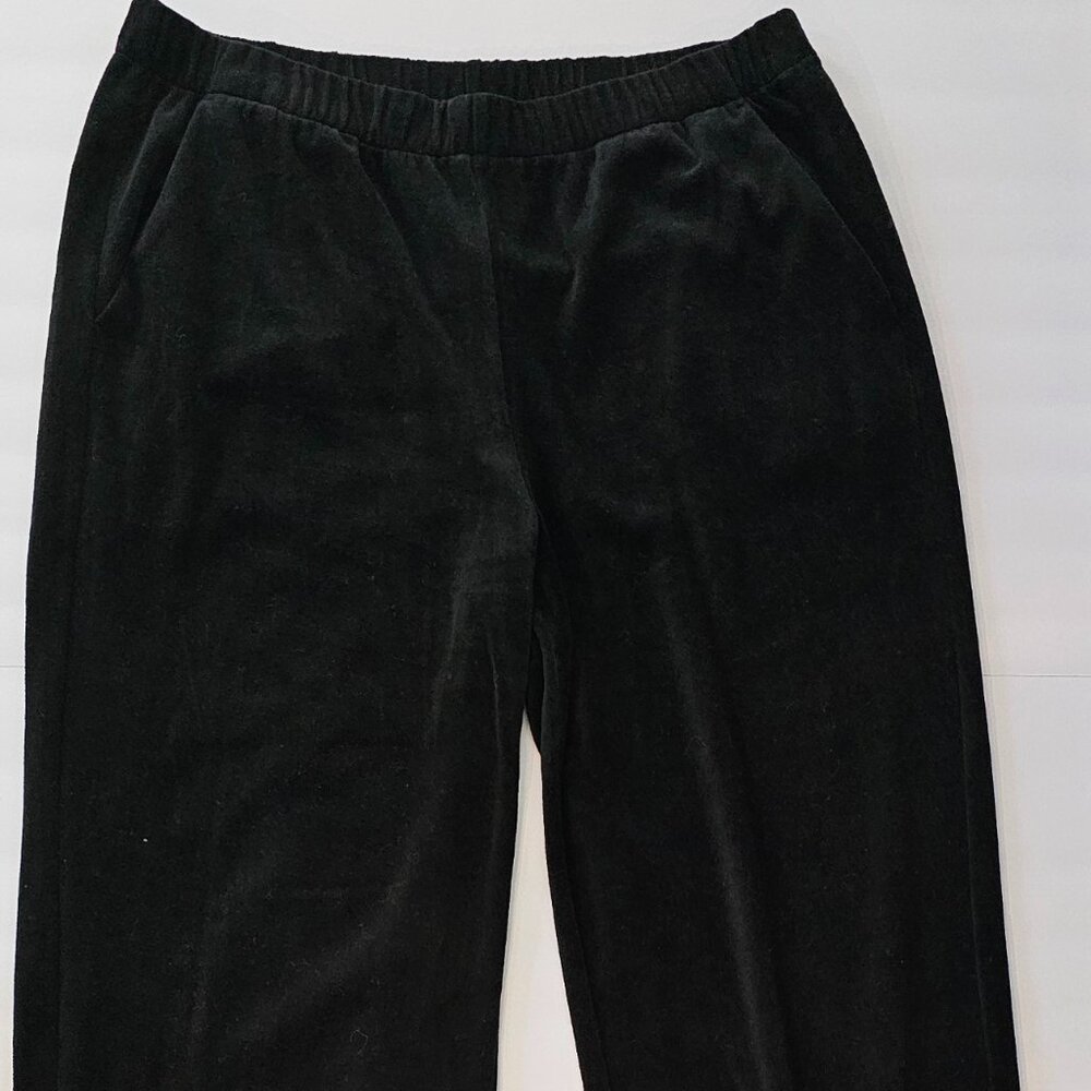 Eileen Fisher Velour Velvet Pants Black US Size L
